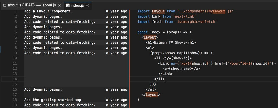 Git Blame Annotations