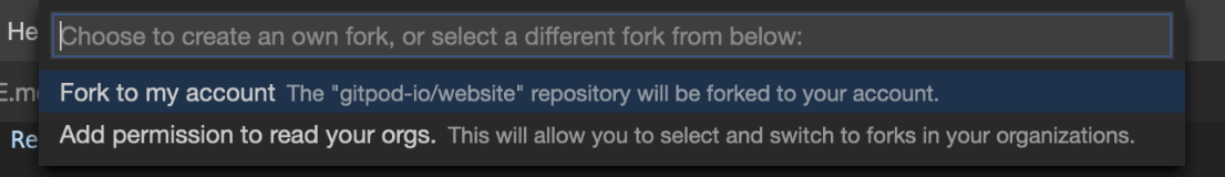 Choose Where to Fork
