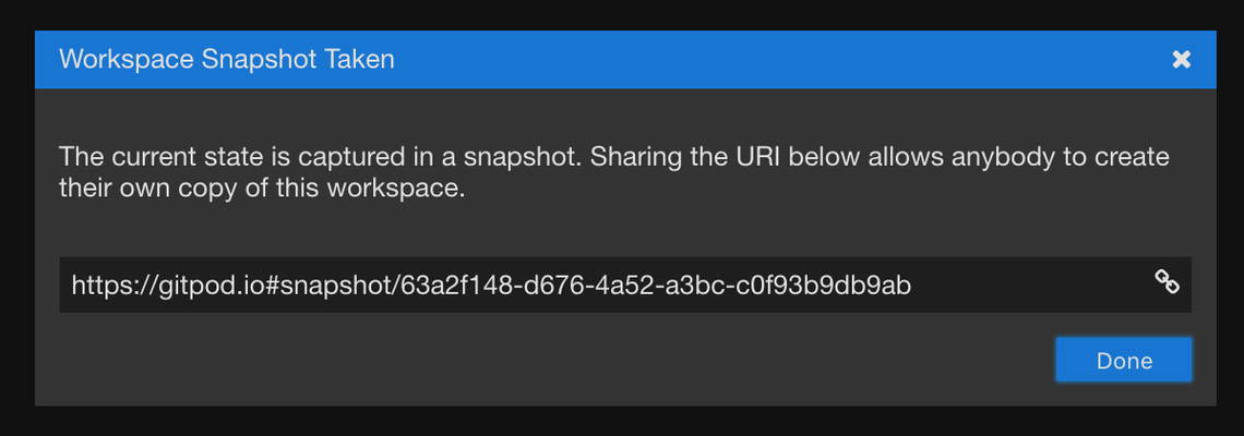 Share Workspace Snapshot Prompt