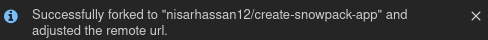 Fork Success Prompt